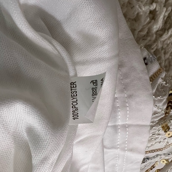 Women’s White and Gold 1920s Cocktail Dress NWOT - Picture 5 of 8